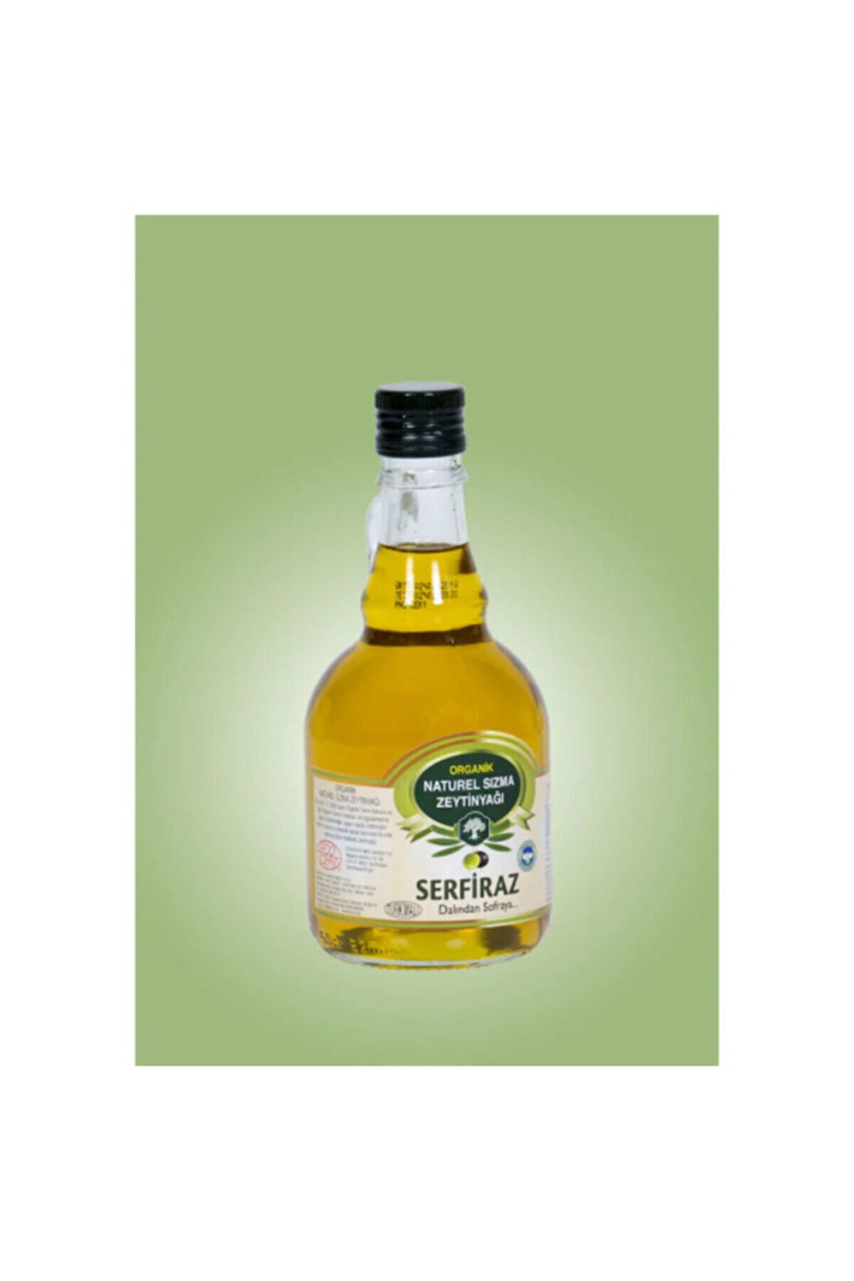 Serfiraz Organik Natürel Sızma Zeytin Yağı Cam 1 L